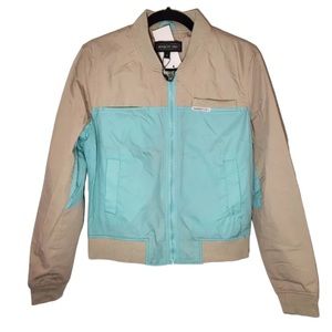 🆕 Members Only Womens Khaki Baby Blue